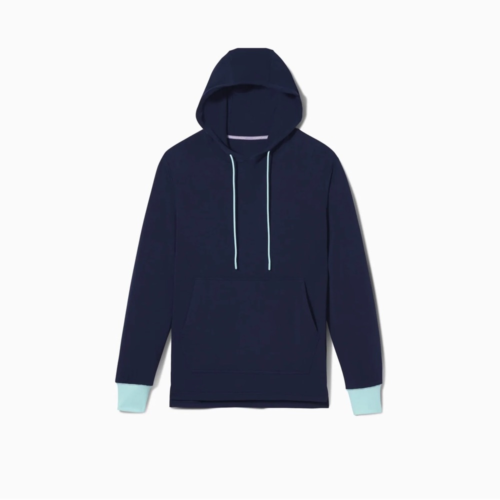 Jambys Unisex Navy Mint House Hoodie Lightweight French Terry Hoodie Stretch Sm‎